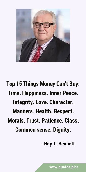 Top 15 Things Money Can