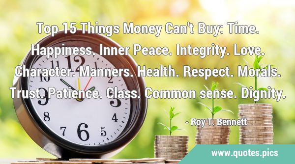 Top 15 Things Money Can