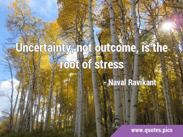 Uncertainty, not outcome, is the root of …