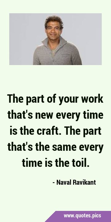 The part of your work that