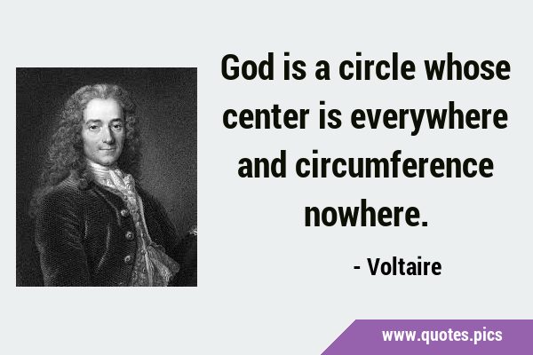 God is a circle whose center is everywhere and circumference …