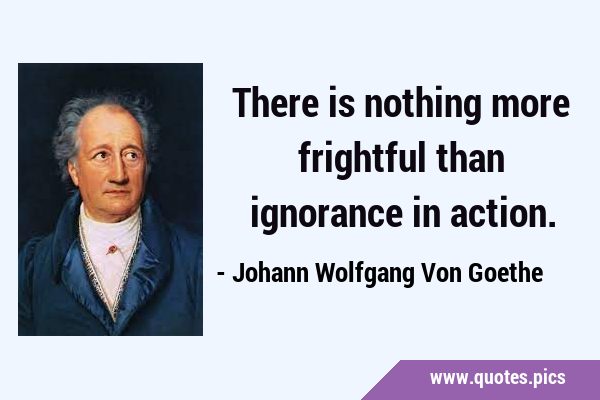 There is nothing more frightful than ignorance in …