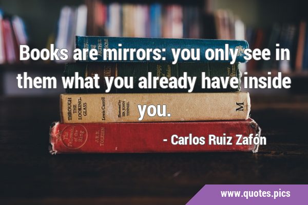 Books are mirrors: you only see in them what you already have inside …