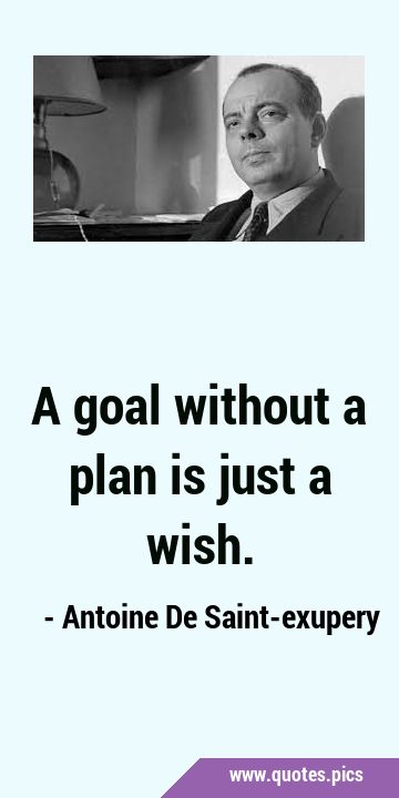 A goal without a plan is just a …