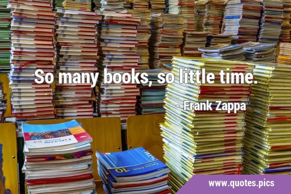 So many books, so little …