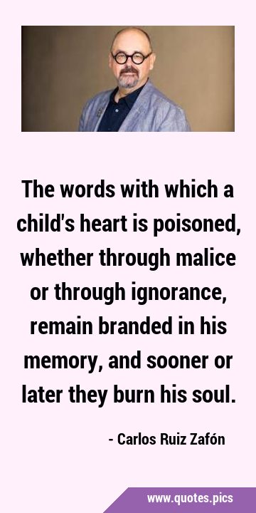 The words with which a child