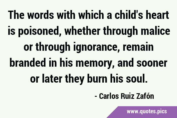 The words with which a child