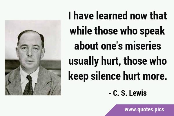 I have learned now that while those who speak about one