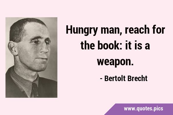 Hungry man, reach for the book: it is a …