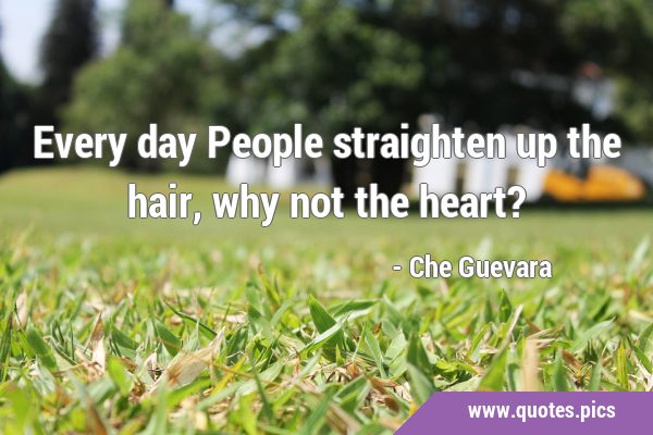 Every day People straighten up the hair, why not the …