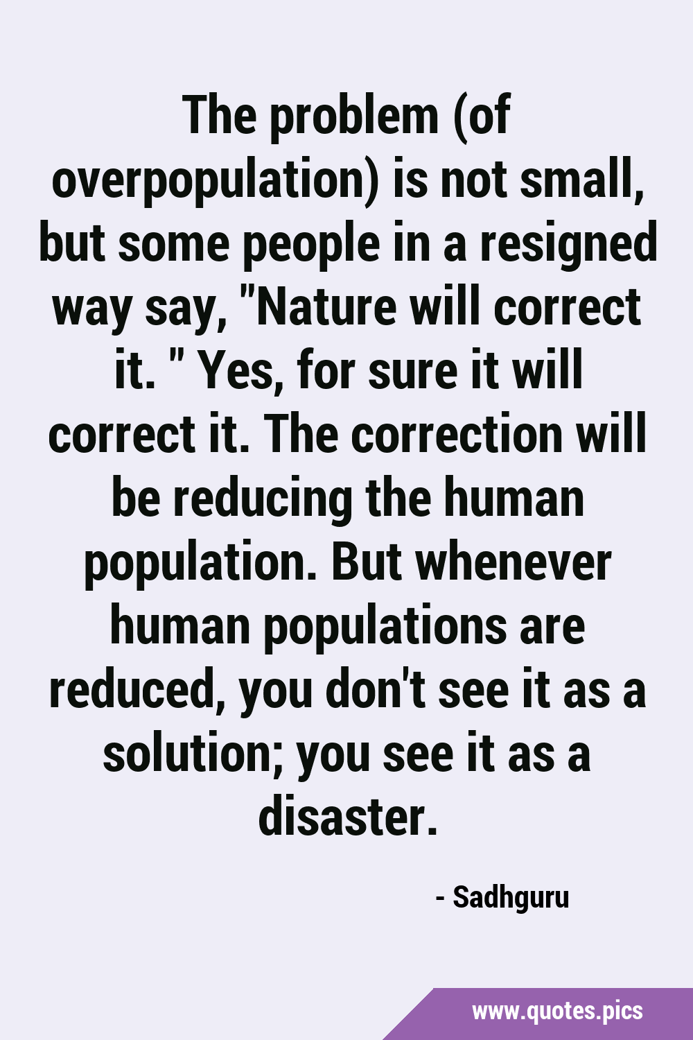 human overpopulation quotes