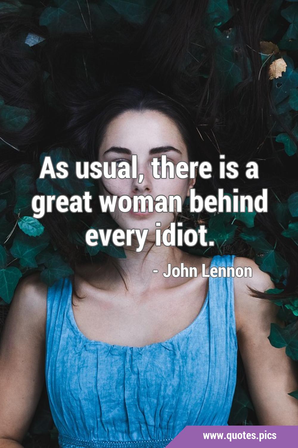 John Lennon - As usual, there is a great woman behind