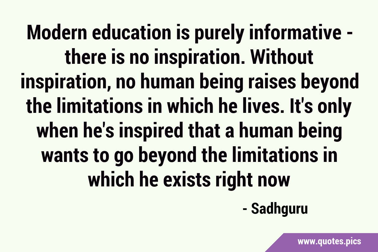 Beyond Modern Education…